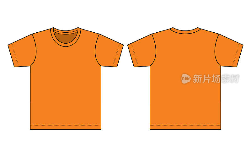 Orange T-Shirt Vector for Template